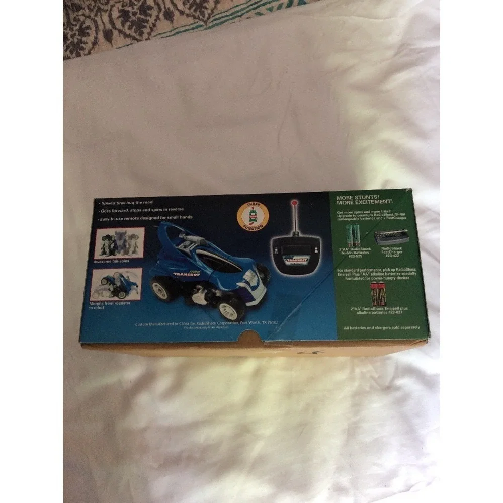 RadioShack‎ Radio Control Mini Transbot Blue Roadster Transforming Robot 60-4307